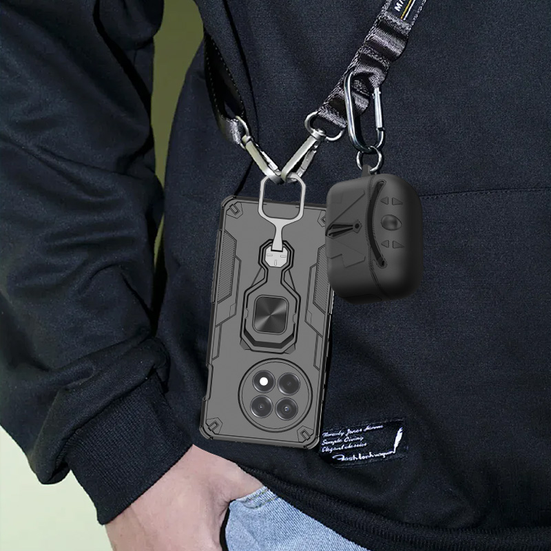 Lensbescherming Kickstand Case voor OnePlus 13 One Plus 13R Cover Ring Stand Magnetische beugel Shell Fundas Coque