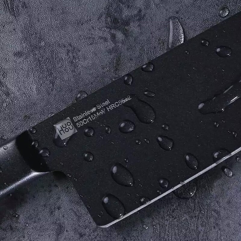 Original 2 pièces Xiaomi Huohou couteau de cuisine en acier inoxydable couteaux ensemble de cuisine 7 pouces matériel 50Cr15MoV HRC 55 pour la famille intelligente