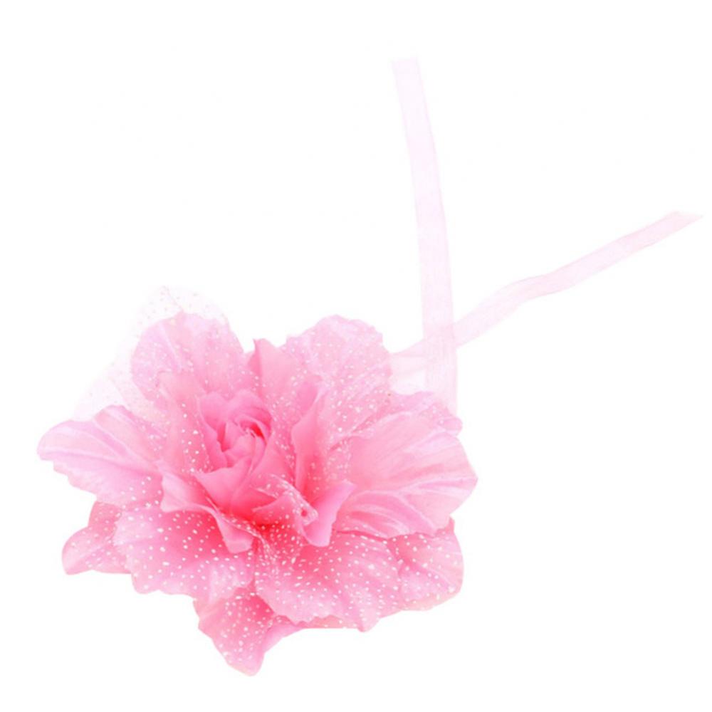 Zijden Pioen Bloem Gordijnband Gordijn Clip Gordijn Houders Vastbinden Achterkant Gesp Clips Opknoping Stropdas Achterkant Gordijn Home Decor: Black