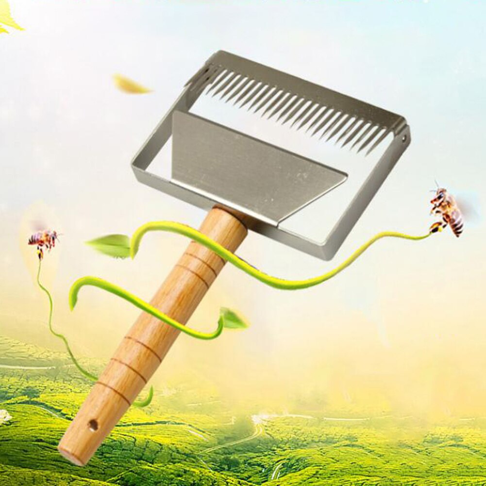 Stainless Steel Bee Honey Hive Uncapping Fork Scraper Shovel Beekeeping Cutter honey fork effectively cut off wax cappings frame