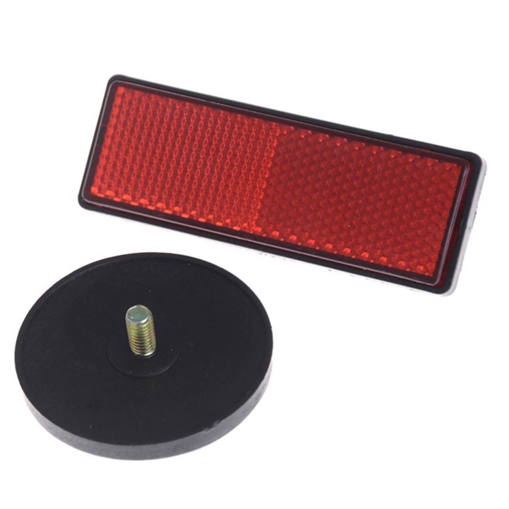 Cinta de advertencia redonda rectangular, calcomanías reflectantes de seguridad para coche, motocicleta, bicicleta, caravana, camión, tornillo de seguridad, 2 uds.