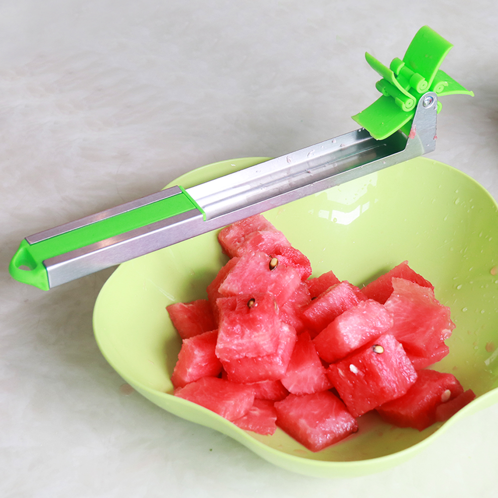 Watermelon Cubes Kitchen Tool Watermelon Slicer Cutter Tongs Corer Fruit Melon Stainless Steel Tools Watermelon Cutter