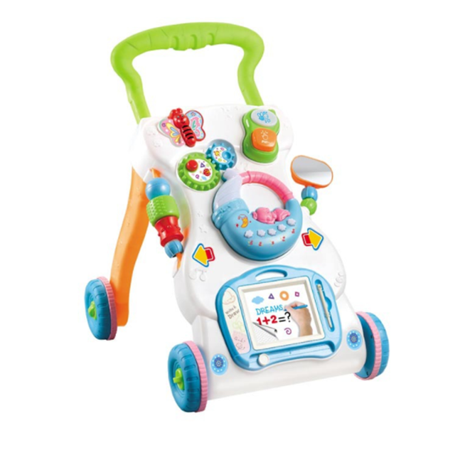 Andador de bebé sentado vertical con música, carrito de velocidad ajustable, juguete para de educación temprana: B
