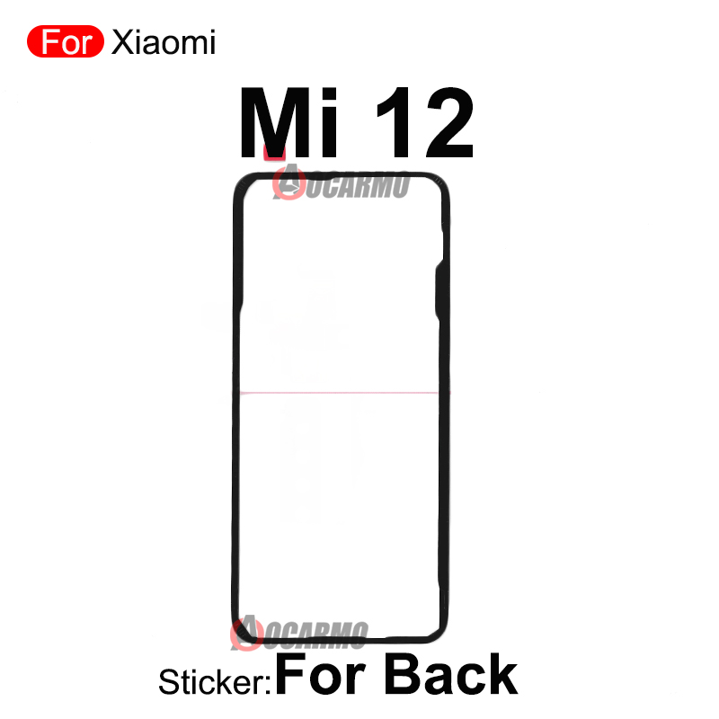 For Xiaomi 11 Lite Ultra 12 Pro Mi 11Pro 12Pro Fullset Sticker Back Cover + Rear Camera And Front LCD Adhesive Glue Replacement: Yellow
