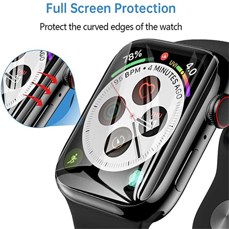 Screen Protector Clear Full Protective Film for Apple Watch 7 6 SE 5 4 45MM 41MM 40MM 44MM Not Glass for iWatch 3 2 1 38MM 42MM