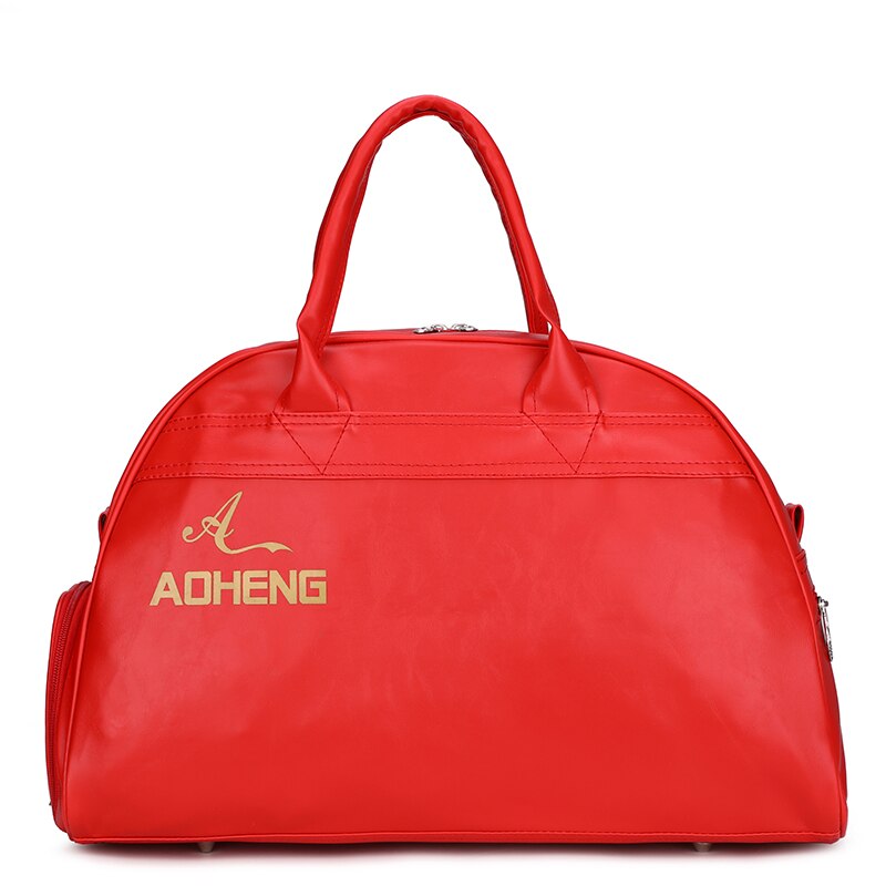 Sporttas Lederen Sporttassen Grote Mannen Training Tas for a Schoenen Dame Fitness Yoga Reizen Bagage Schouder Zwart Sac De sport: Rood