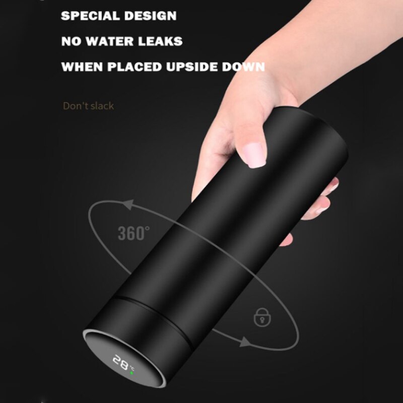 Temperature Intelligent Measurement Thermos 500ml Cup Bottle Touch Control LED Digital Display Coffee Cup Bottle Christmas