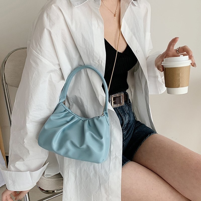 Torebka damska na ramię francuski styl miękka skóra mała torebka dla kobiet 2021 nowa torba z łańcuszkiem na ramię damska torebka sprzęgło torebka