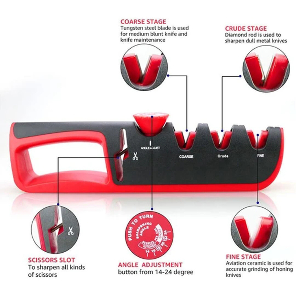 ]Knife Sharpener Kitchen Knives Grinder Scissors Sharpening Tungsten Diamond Ceramic Angle Adjustable Sharpener