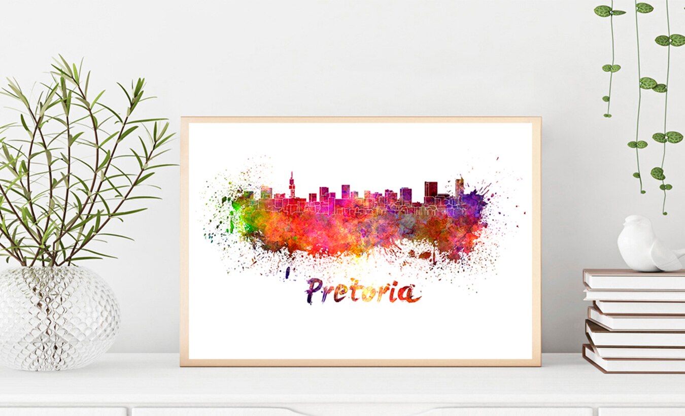 Pretoria Skyline Poster-Art Print Home Decor Monumenten Stad-Wall Art Poster Reizen Landschappen
