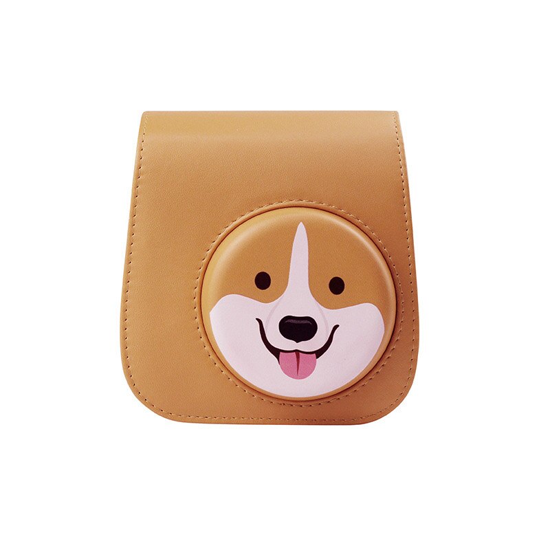Für Fujifilm Instax Mini 11 9 8 transparent Kamera fallen Schutzhülle Tragen Tasche Abdeckung mit Schulter Gurt: Gelb-Hund