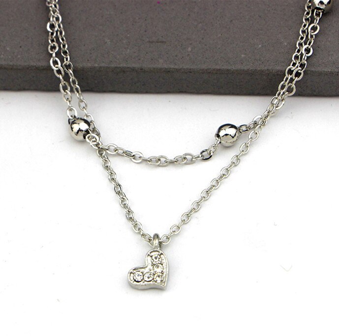 Simple Heart Ankle Layering Pendant Anklet Foot Jewelry Summer Beach Anklets On Foot Ankle Bracelets For Women Leg Chain: Love Heart