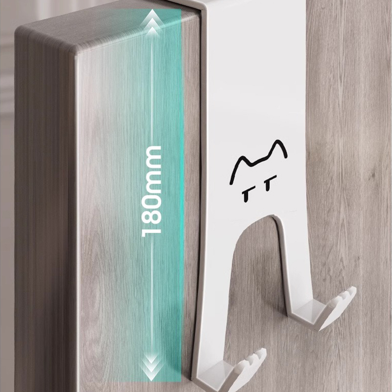 Gancho detrás de la puerta, estante sin perforaciones, puerta de armario de cocina, colgador para colgar en la pared, almacenamiento de ropa, sombrero, llaves, artefacto, ganchos para puerta