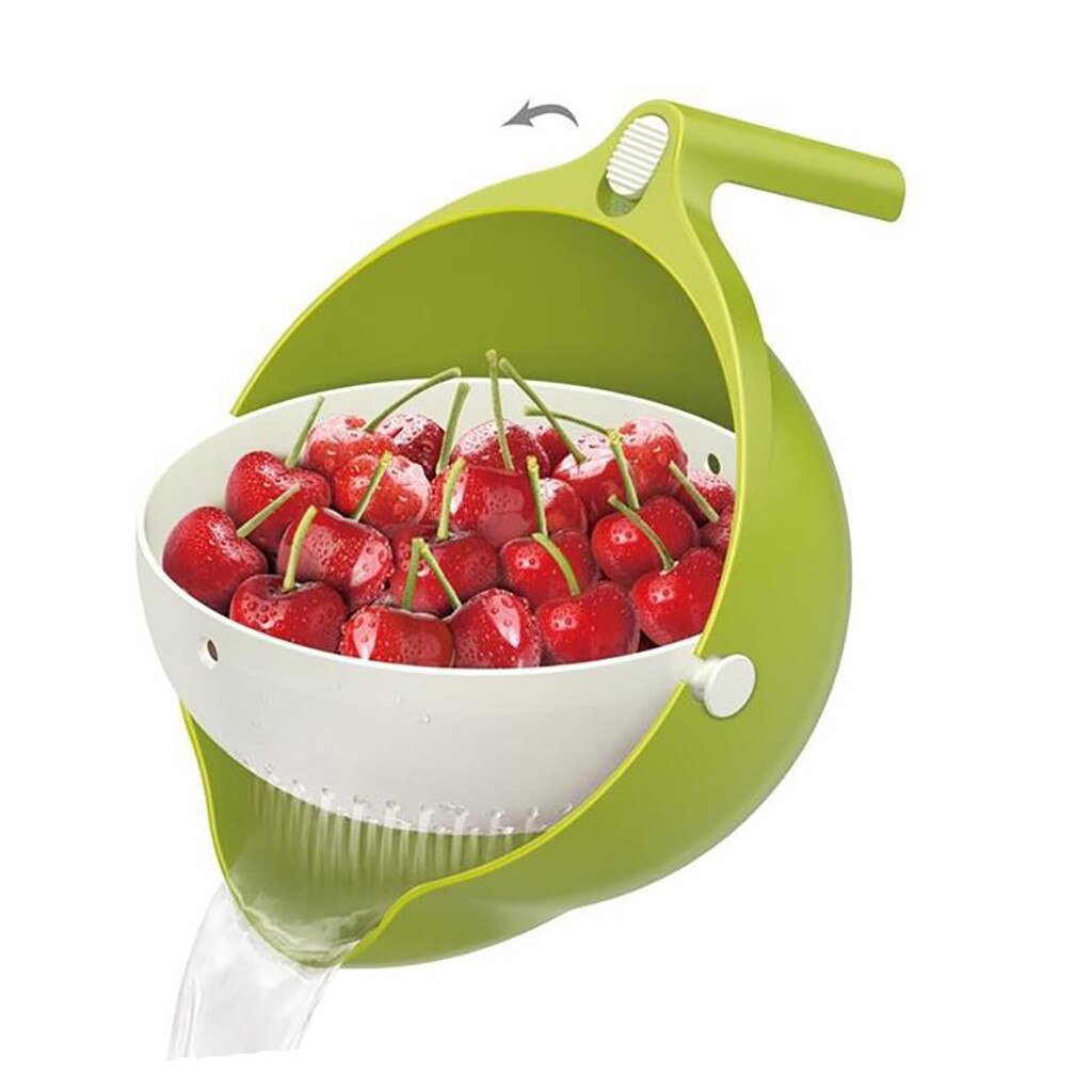 Double Drain fruit Basket Bowl Washing Kitchen Strainer Noodle Vegetable Fruit storage basket panier de rangement