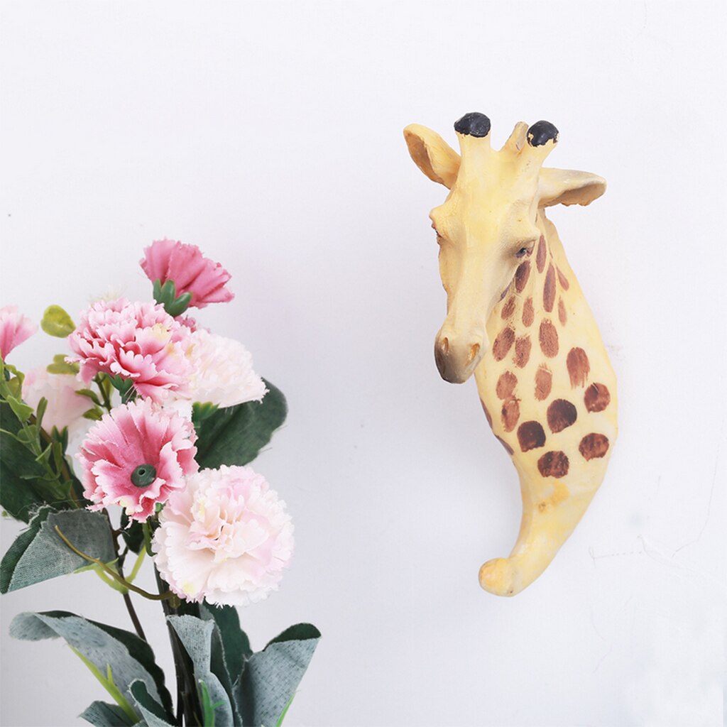 Crochet mural Animal Vintage | Girafe zèbre éléphant tête, crochet par succion pour fenêtre, forte aspiration, cintre chapeau vêtements manteau, support de suspension