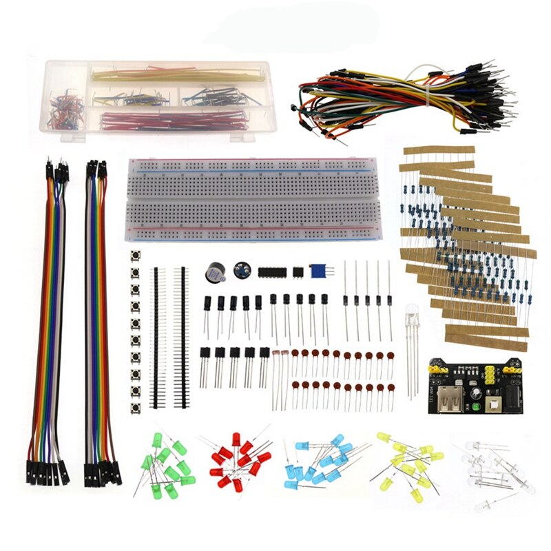 Starter Kit Voor Arduino Uno R3 - 830 Breadboard/ 5V Relais/Rgb Led/Jumper Draad Diy beginners Leren Programmeren Kit: Default Title