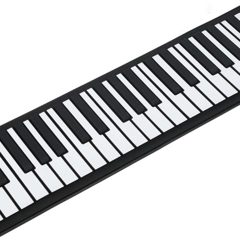 Piano enrollable portátil recargable, Piano eléctrico de silicona de 61 teclas con altavoz estéreo para niños, de vacaciones para cumpleaños