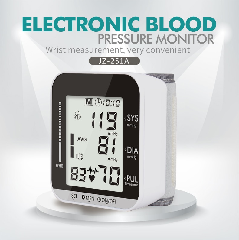 Elektronische Bloeddrukmeter Thuis Gezondheidszorg Pulse Meting Tool Draagbare Lcd Digitale Bovenarm Bloeddrukmeter