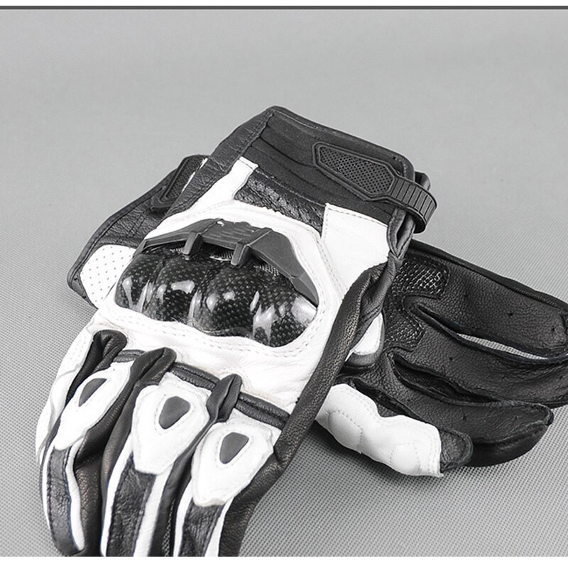 Frankreich der oben Auto marken motorrad handschuhe leder handschuhe mit Kohlenstoff faser schwarz weiß