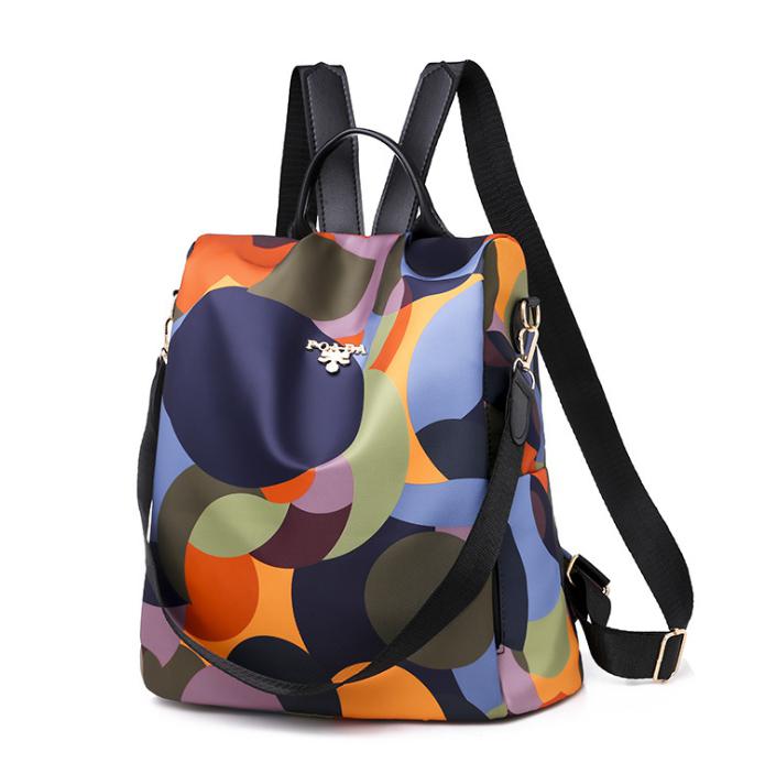 Anti Theft Frauen Rucksack Wasserdicht Durable Oxford Stoff Schule Tasche Damen Große Kapazität Reise Rucksäcke: B-3