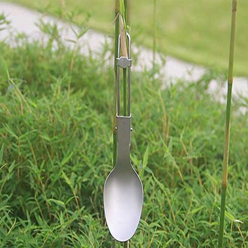 Keith tytanowa łyżka stołowa tytanowa zastawa stołowa przenośne składane sztućce naczynia kuchenne piknik tytanowa łyżka TI5305