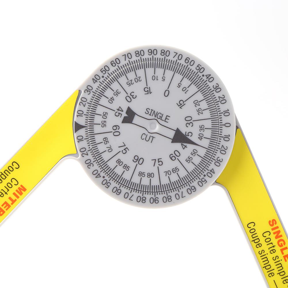 7Inch Plastic Miter Saw Protractor for Carpenter Building Plumber Trades with Single Cut Miter Cut Scriber