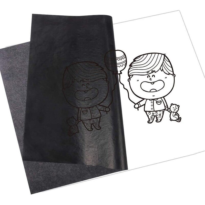 Papel de calco de grafito Papel negro transferencia de carbono, 200 hojas, 8,5x11,5 pulgadas, con 5 uds. De estilo