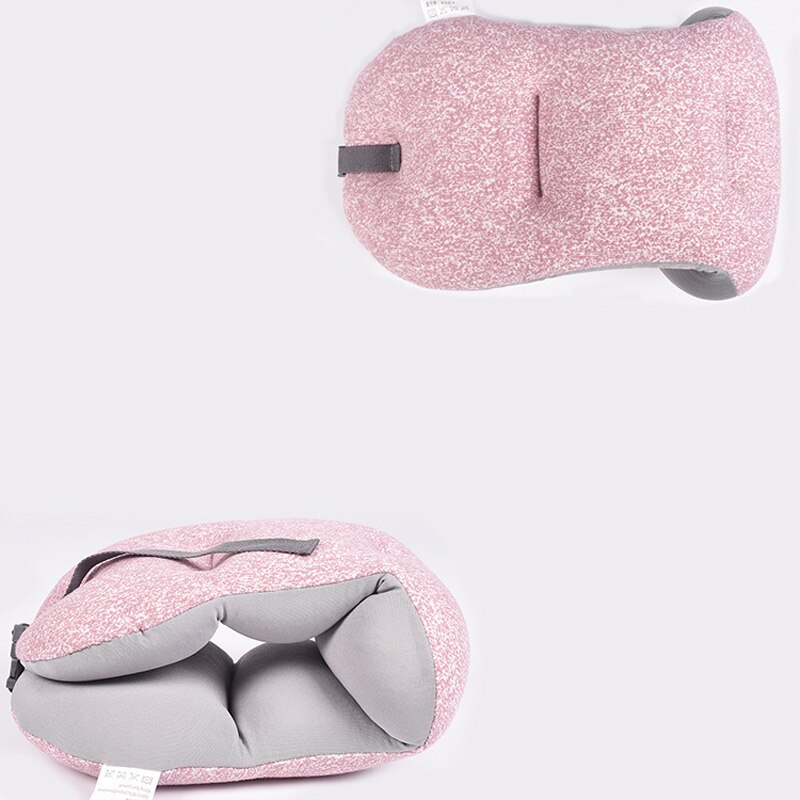 Coussin de cou pliable pour dormir en avion, voiture, bureau, Portable, forme Concave, accessoires de voyage