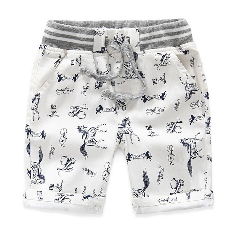 Garçons dessin animé imprimé cheval pantalons courts Shorts d'été enfants coton plage pantalons courts enfants Shorts pour garçons pantalons de sport