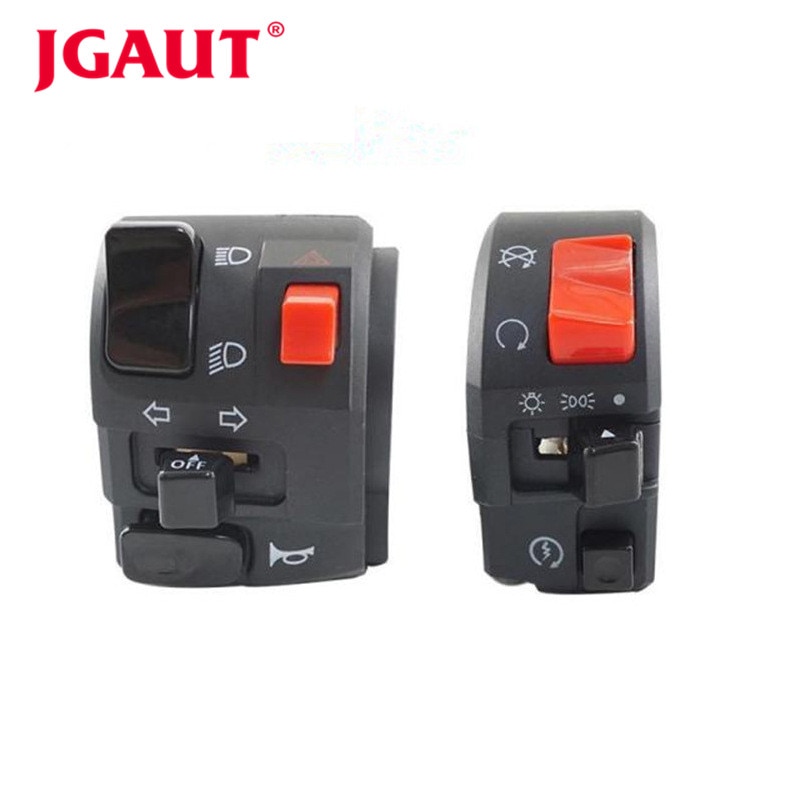 Jgaut Motorfiets Switches 22Mm Motor Claxon Turn Signaal Elektrische Fog Lamp Light Start Stuur Controller