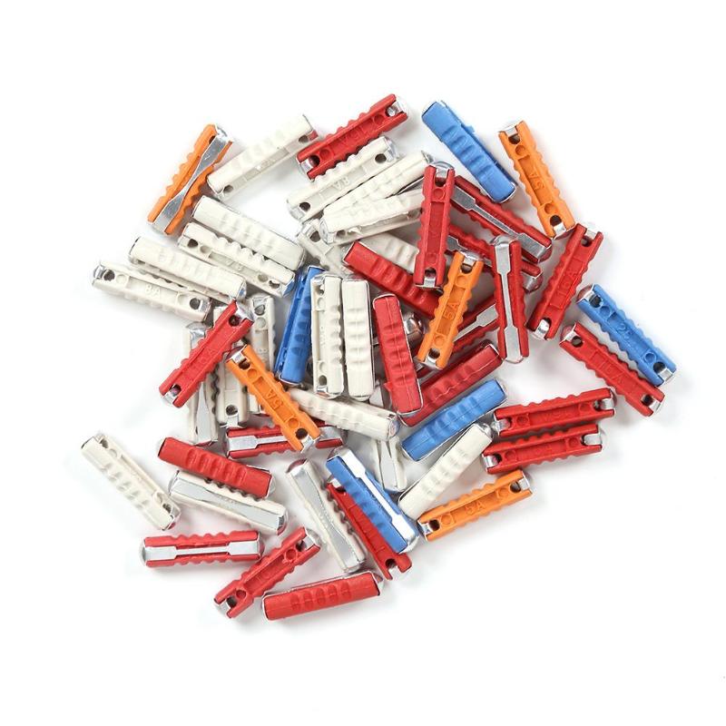 50 stks/set EU Continental Klassieke Auto Zekering Kit Plastic + Zink Torpedo Auto Zekering met Voldoende Duurzaamheid en Ruggednes