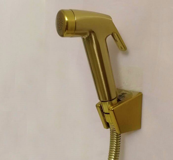 Abs Geborsteld Goud Bidet Badkamer Handdouche Bidet Wc Spuit Hygiënische Douche Bidet Tap Wall Mount Bidet Kraan BG809: set a