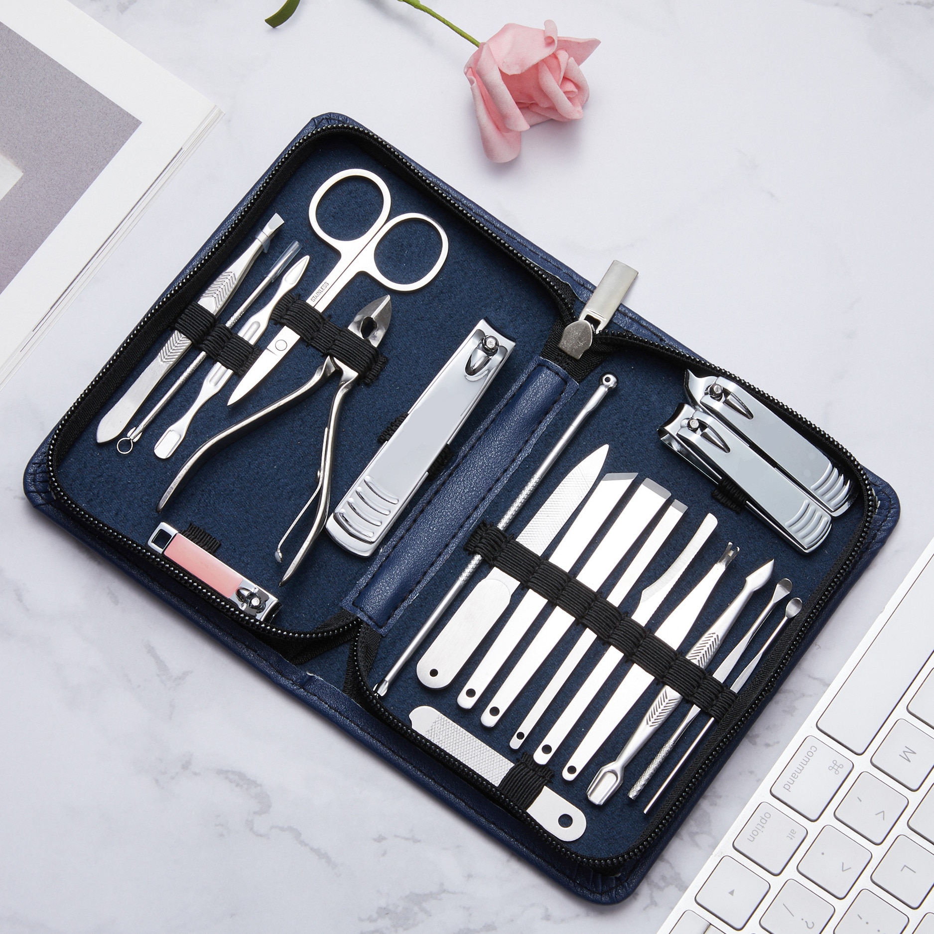 Op Mode 20pcs Nagelknipper Set Nail Art Beauty Tools Nail Schaar Sikkel Eagle Haak Pedicure & Menicure Tweezer nagels Kit