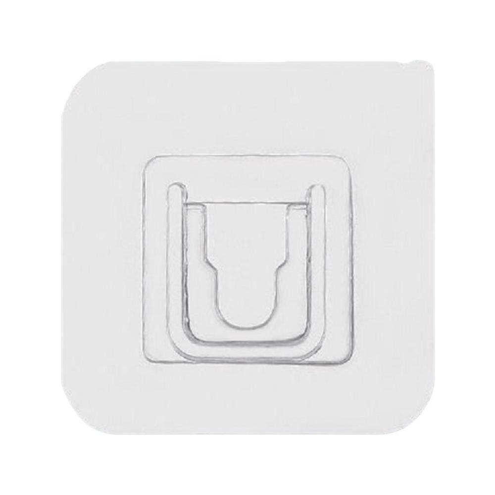 2/5Pair Non-marking Bathroom Hook Kitchen Plastic Adhesive Hook Wall Sticky Mount Hanger Rack Double-sided Paster Stickers: 10pair / grey