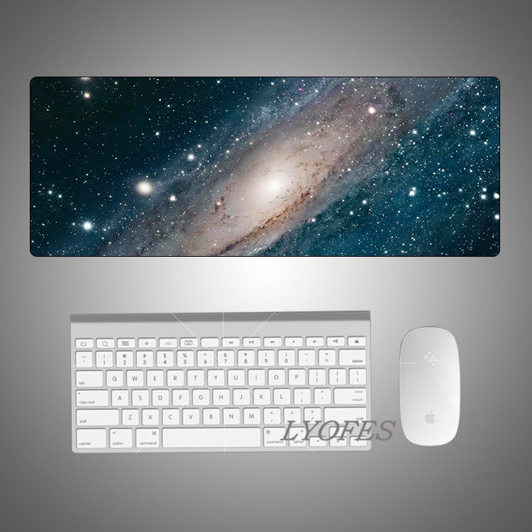 Gaming Desk Pads Cute Desk Mats Deskpad Starry Sky Kawaii Mouse Pad Large for Office Computer Keyboard Writing Desk Mat: 800x300x2mm 11
