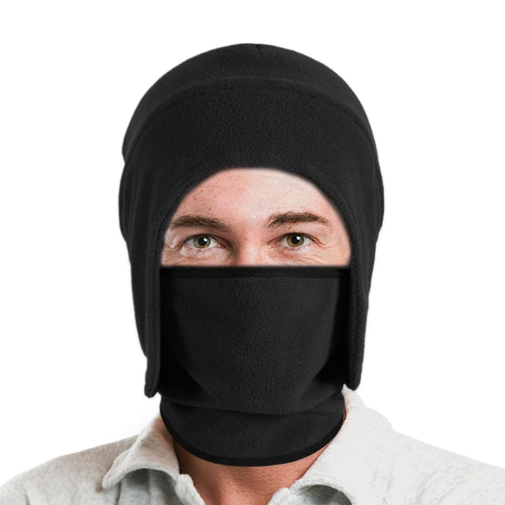 Gesichtswärmer, Halsbedeckung, Winter-Gesichtsschutz, Outdoor, Radfahren, Kopfbedeckung, Thermo-Winter-Halstuch, Gesichtsschutz für kaltes Wetter: Black