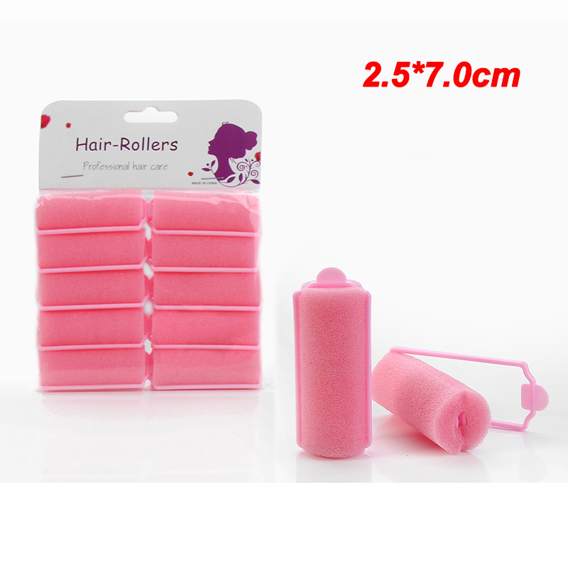 Rulos de esponja para el pelo con hebilla, rulos de espuma con cierre de bloqueo de Pilar suave, rizadores de pelo de 20mm, formadores de onda, 1544, 2 paquetes: violet
