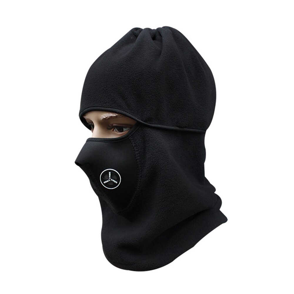 Winter football Face Mask Cap Ski Soccer outside sports Mask Thermal Snowboard Shield Cold Headwear futbol Training Mask: Black