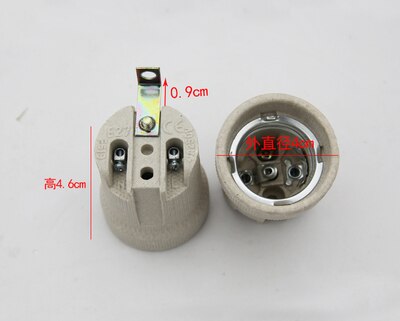 2pcs E27 Ceramic Lamp Cap Screw E40 Lamp Holder Pottery and Porcelain E14 Bases for Ceiling Lamp Retrofit: B Type E27 H 46mm