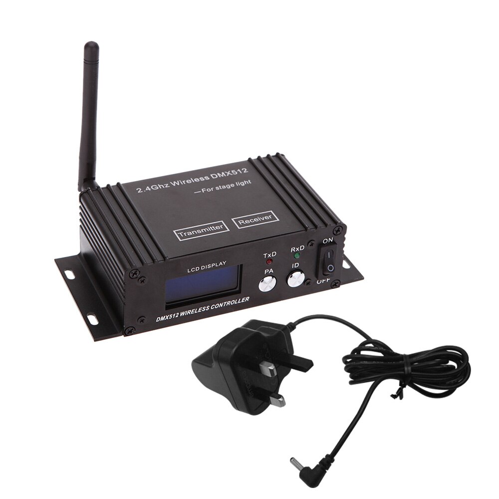 Lixada LCD DMX 512 contrôleur émetteur sans fil récepteur 2in1 répéteur DMX512 récepteur sans fil émetteur contrôleur de lumière