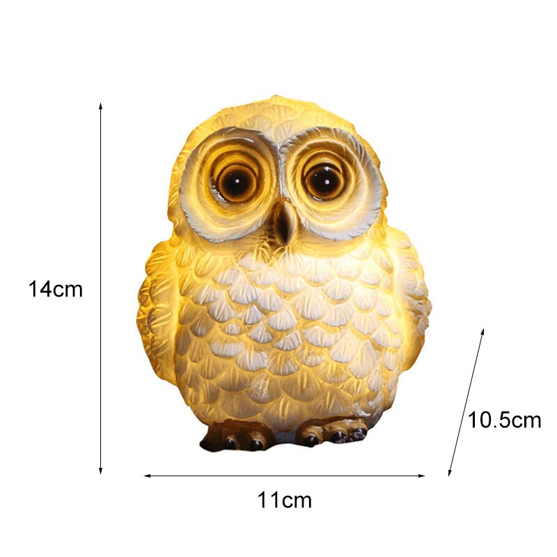 doprowadziło wodoodporna ślimak lampa solarna ozdoba o motywie krajobrazowym zwierząt sowa królik placki światło podziemne ogród wystrój ogrodu ciepła, jasna: owl