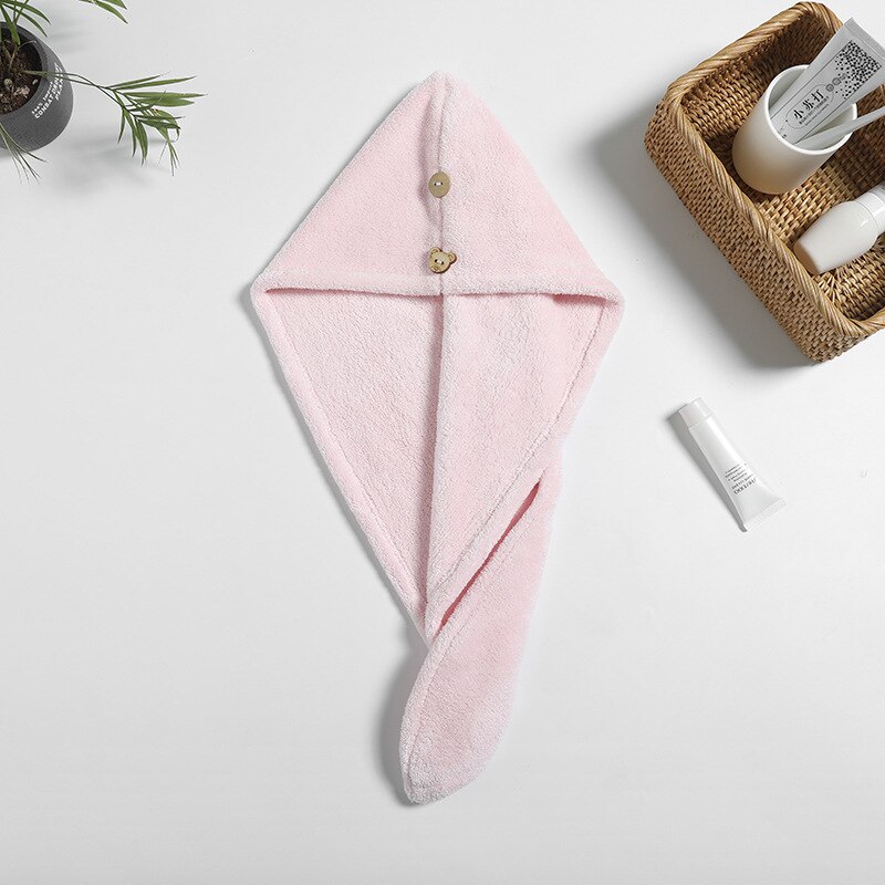 Serviette cheveux séchage rapide tête enveloppante Super Absorption cheveux serviette bouchon séchage rapide cheveux serviette épaisse bonnet de douche couleur unie serviette
