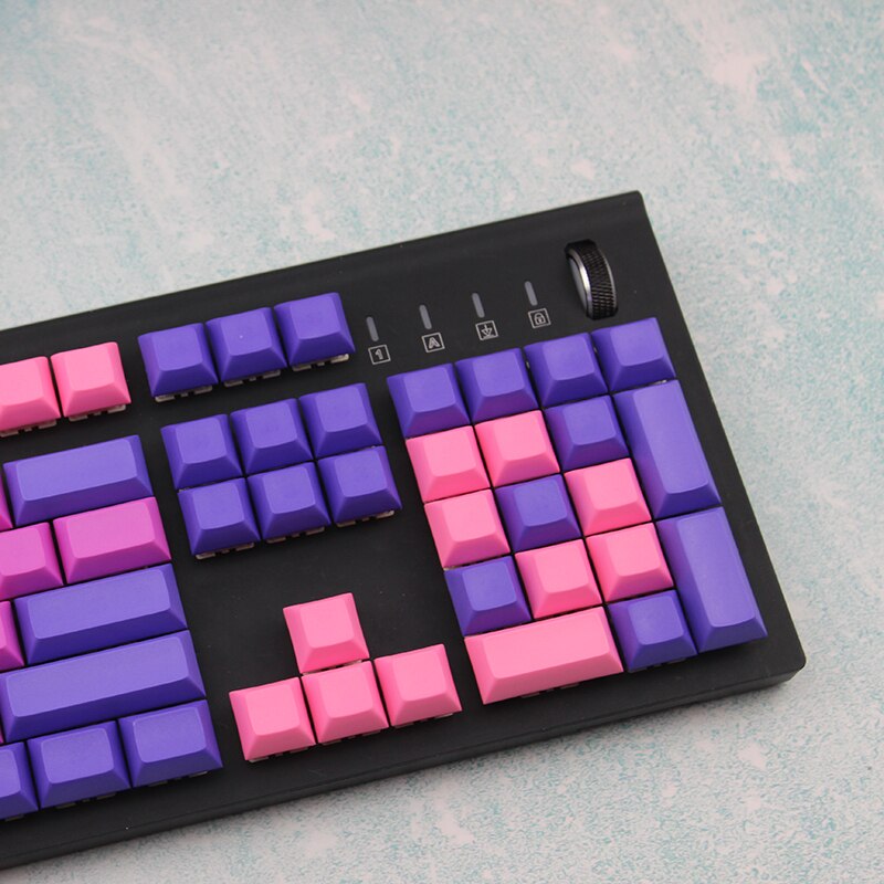 Blank Purple Pink Color Mixing PBT Keycaps For Mechanical mini Keyboard Dsa Keycaps Logitech Gamer Gh60 ANSI 87 Standard 104