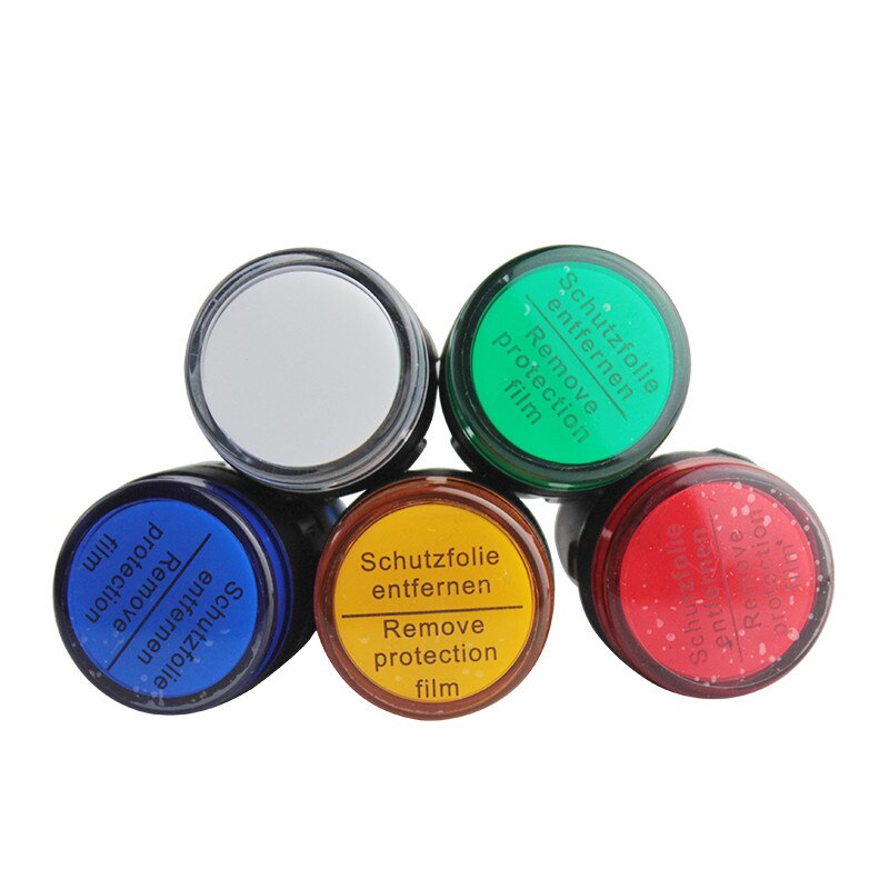 1pcs 12V 24V 220V 380V 22mm Panel Mount LED Power Indicator Pilot Signal Light Lamp