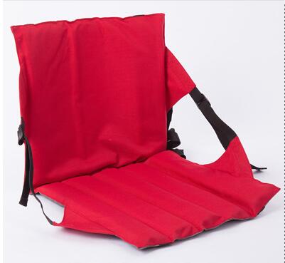 Silla plegable portátil con soporte trasero para gradas, asiento para césped, acampada, pesca, senderismo: red-0214
