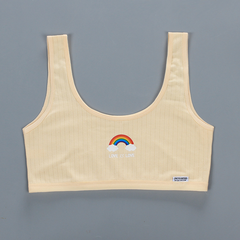 Girls Bra Cotton Tops Sports Bras Without Bones School Students Underwear Teens Crop Top 12 Years Old Clothes For Teenagers: skin