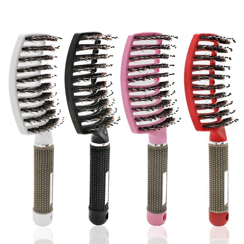 Børstet hårbørste kvinder våd kam hårbørste værktøjer kam frisør frisørbørste til hårmassage hårbørste