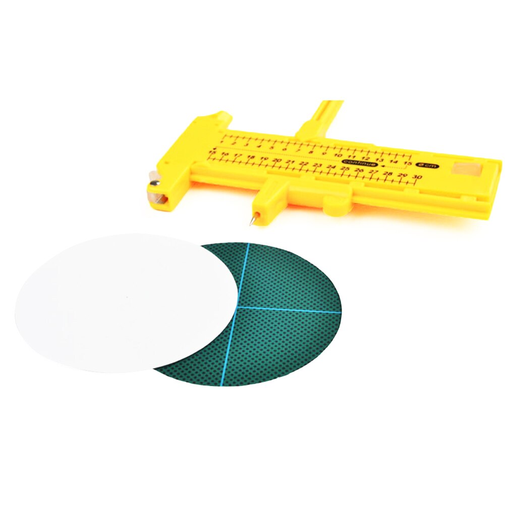 New1-30cm Adjustable Compasses Circle Cutter 3pcs Pencil Leads 6pcs Blades Cutter Round Circle Knife Vinyl Rubber Leather Cutter