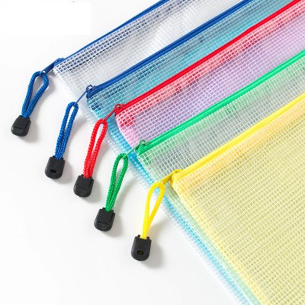 Bantoye 10 Pcs A4 Zipper File Bags Zippered Waterproof PVC Pouch Plastic Zip Document Filing Folder 5 Colors