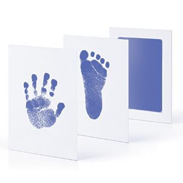 Liefde Baby 100% Niet Giftig Baby Handafdruk Footprint Opdruk Kit Baby Souvenirs Inkt Pad Voor Pasgeboren Baby: Light Blue